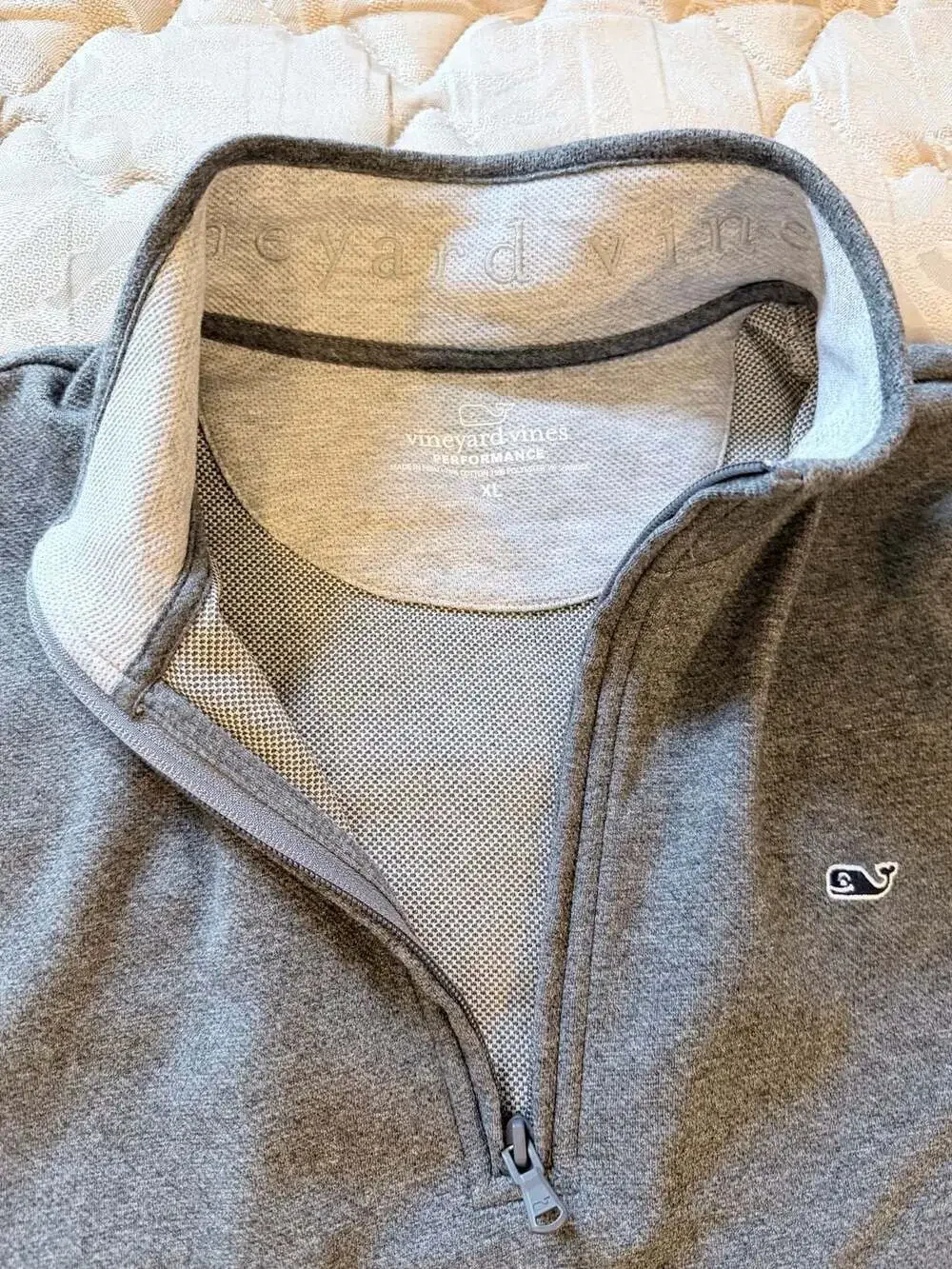 Vineyard Vines Performance Quarter-Zip Pullover Gray XL